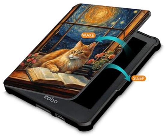 Beschermhoes voor Kobo Clara HD 2018 - Slank, Schokbestendig, Waterdicht, 360 Graden Flip Design — afbeelding 5