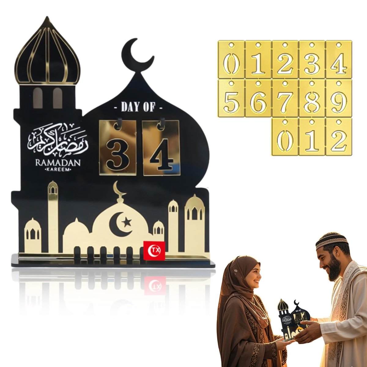 Cosensi- Ramadan Kalender Uniek - Aftelkalender Zwangerschap - Eid Kalender - Decoratie - Cadeau voor Kinderen - Hartverwarmend Geschenk