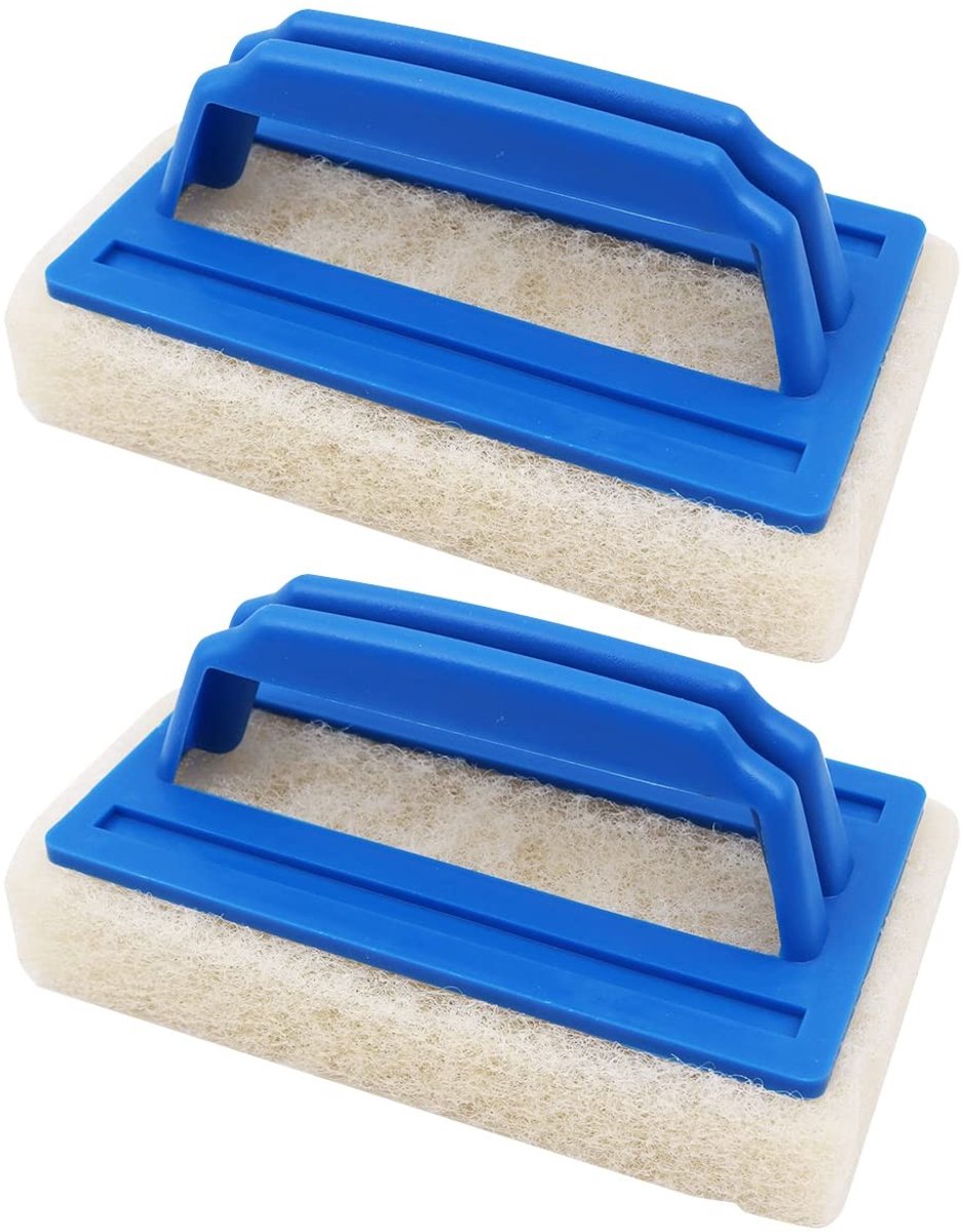 Cosensi- Zwembadborstel - 2 Stuks - Zachte Reinigingsborstel - Ergonomisch Handvat - Duurzaam Materiaal - Compact 14,5 x 8,7 x 7 cm