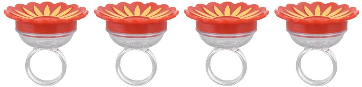 Cosensi- Kolibrievoeder 4-delig - Handheld Voeder - Compact - Multifunctioneel - Plastic - Aantrekkelijk voor Kolibries - Vogelfeeder