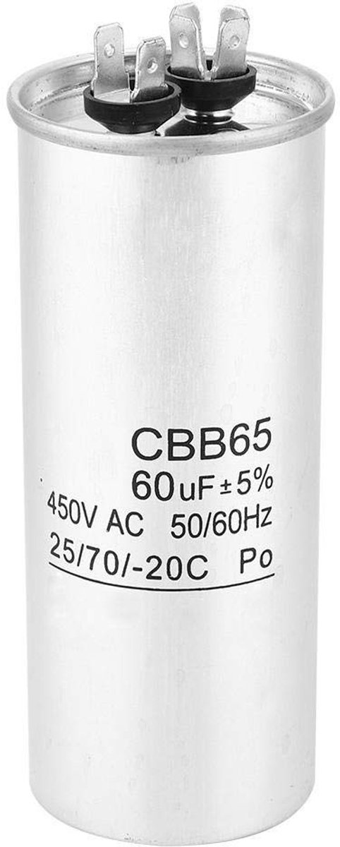Cosensi- Airconditioningcondensator 60UF 450V - Startende Condensormotor - Aluminiumfolie - Geschikt voor Compressoren - Hoogwaardige Prestaties - Condensator