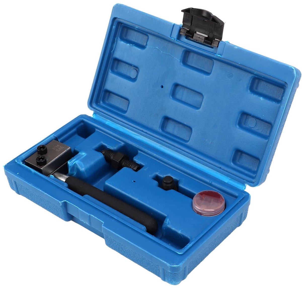 Cosensi- Remleidingapparaat 3/16 inch - Dubbel Felsgereedschap - Afneembare Handgreep - 45 Graden SAE - Voor Stalen/Koperen Buizen - Inclusief Vormsmeermiddelhouder