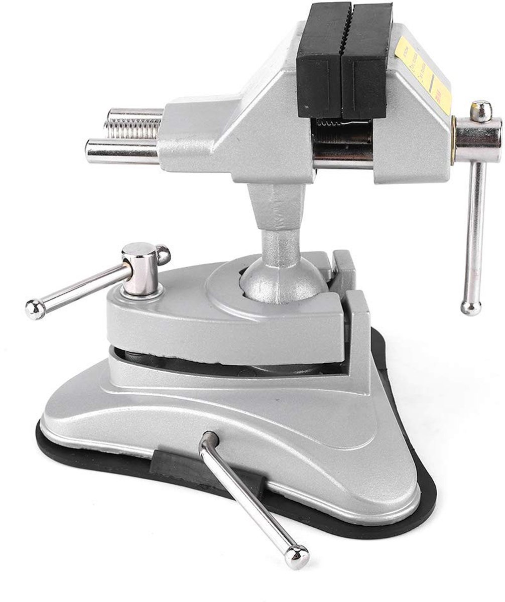 Cosensi- Zuignap Klem - Aluminium Legering - 360° Rotatie - 70mm Bekbreedte - Schokbestendig - Voor Houtbewerking - Duurzaam Materiaal - Tafelklem