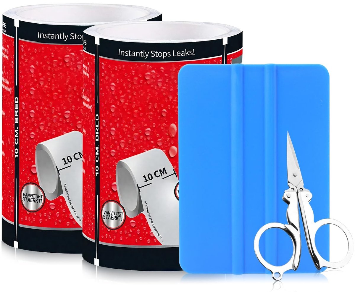 Cosensi- Zwembadreparatieset 10 cm x 150 cm - Reparatietape - Waterdicht - Slijtvast - Transparant - Inclusief schaar en schraper