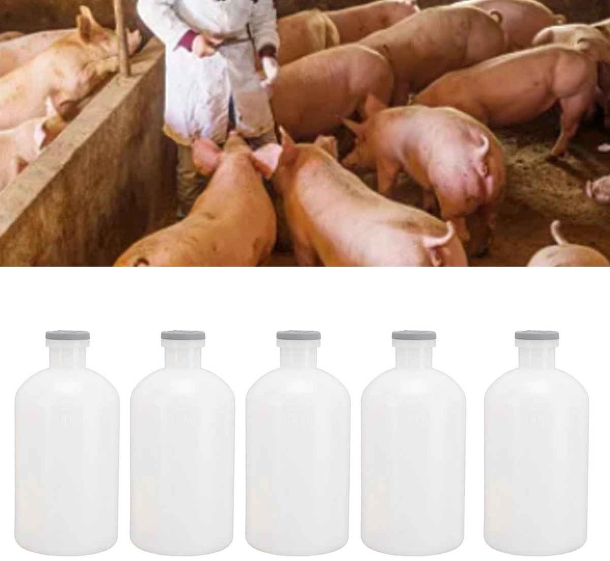 Cosensi- Injectieflessen 100 ml - Herbruikbare Spuitfles - Duurzaam PP-Materiaal - Nauwkeurige Dosering - Gebruiksvriendelijk Ontwerp - Ideaal voor Dieren - Dierenspuit