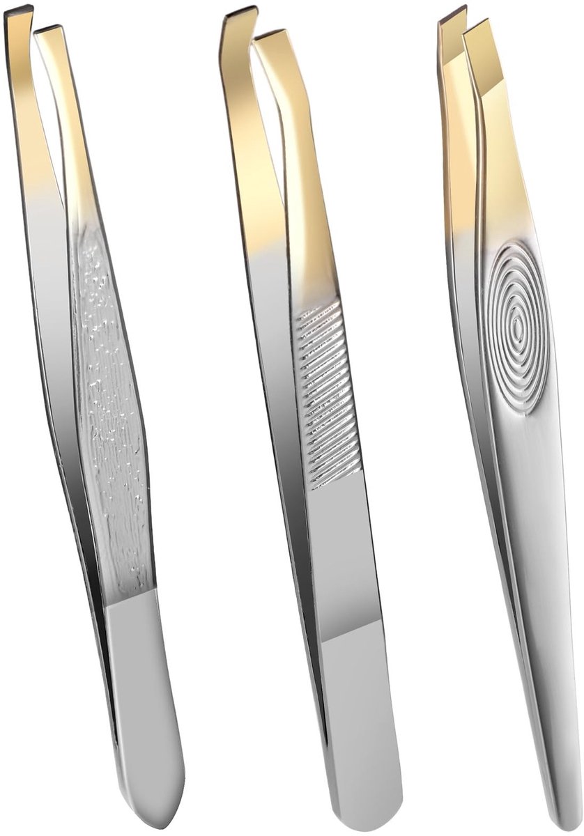 Dailygoods- Pincet Set - Roestvrij Staal - Wenkbrauwpincet