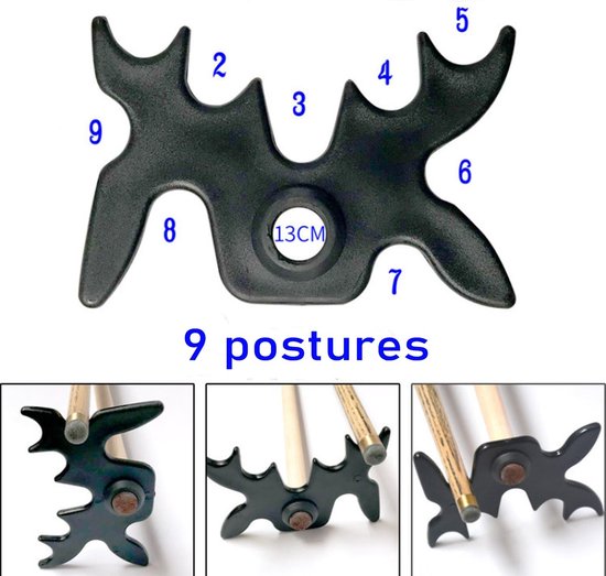 Cosensi- Snooker Cues Set - Professionele Billiard Accessoires - Snooker Bridge Hoofdsteun - Spider Houder - Duurzaam PVC - 9 Verstelbare Posities van Cosensi — afbeelding 2