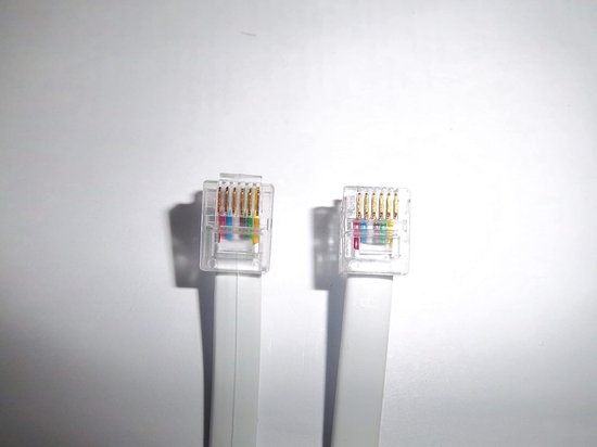 Shifter Pedaal Kabel - Verbindingskabel Racewiel - Sim Racing Setup - RJ12 6-Pin Connectoren - 30cm - Zwart — afbeelding 4