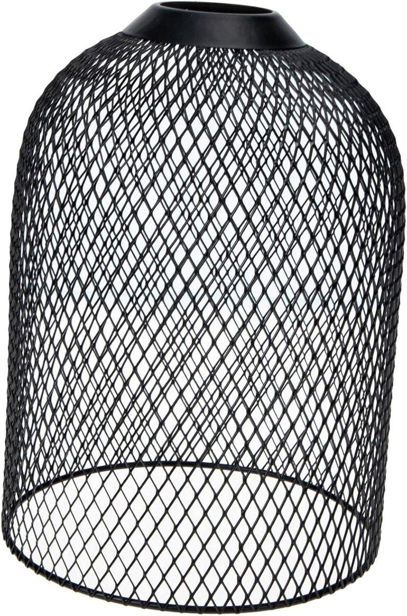 Zwarte Metalen Lampenkap voor Kroonluchters en Hanglampen - Vintage Smeedijzeren Ontwerp