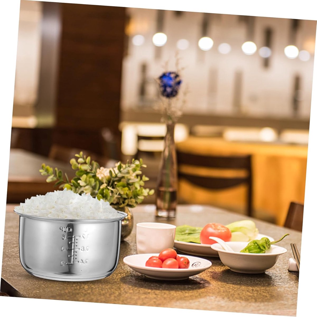 Rice cooker liner inner pan for rice cooker electric rice cooker inner pan electric hob replacement inner bowl stainless steel rice cooker liner Stainless Steel Silver thumbnail 5