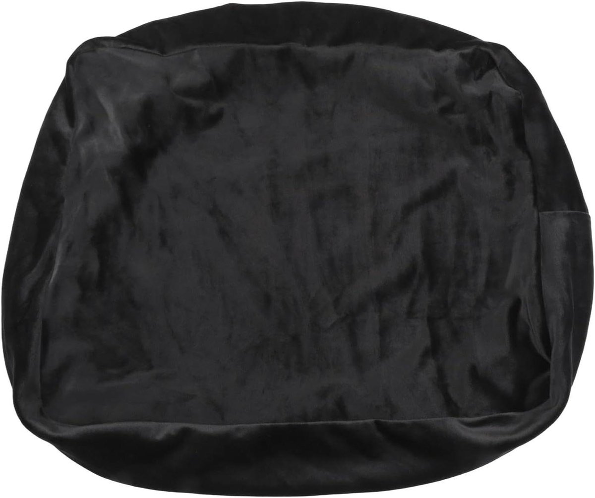 Beschermhoes voor stof, compatibel met AUDIO-TECHNICA AT-LP120XUSB-platenspeler, korte pluche doek, afdekking, licht nylon materiaal, krasbestendig, stofdicht, voor woonkamer, kantoor, zwart cm (zwart