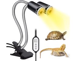 Verwarmingslamp voor Reptielen en Amfibieën met Klem en 2 Spots