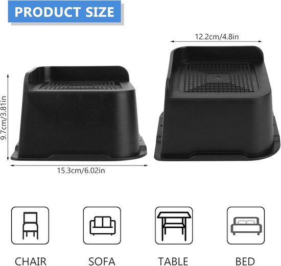 L-vormige meubelverhoging 7 cm | stabiele hoogteverhoging voor bank en fauteuil — afbeelding 5