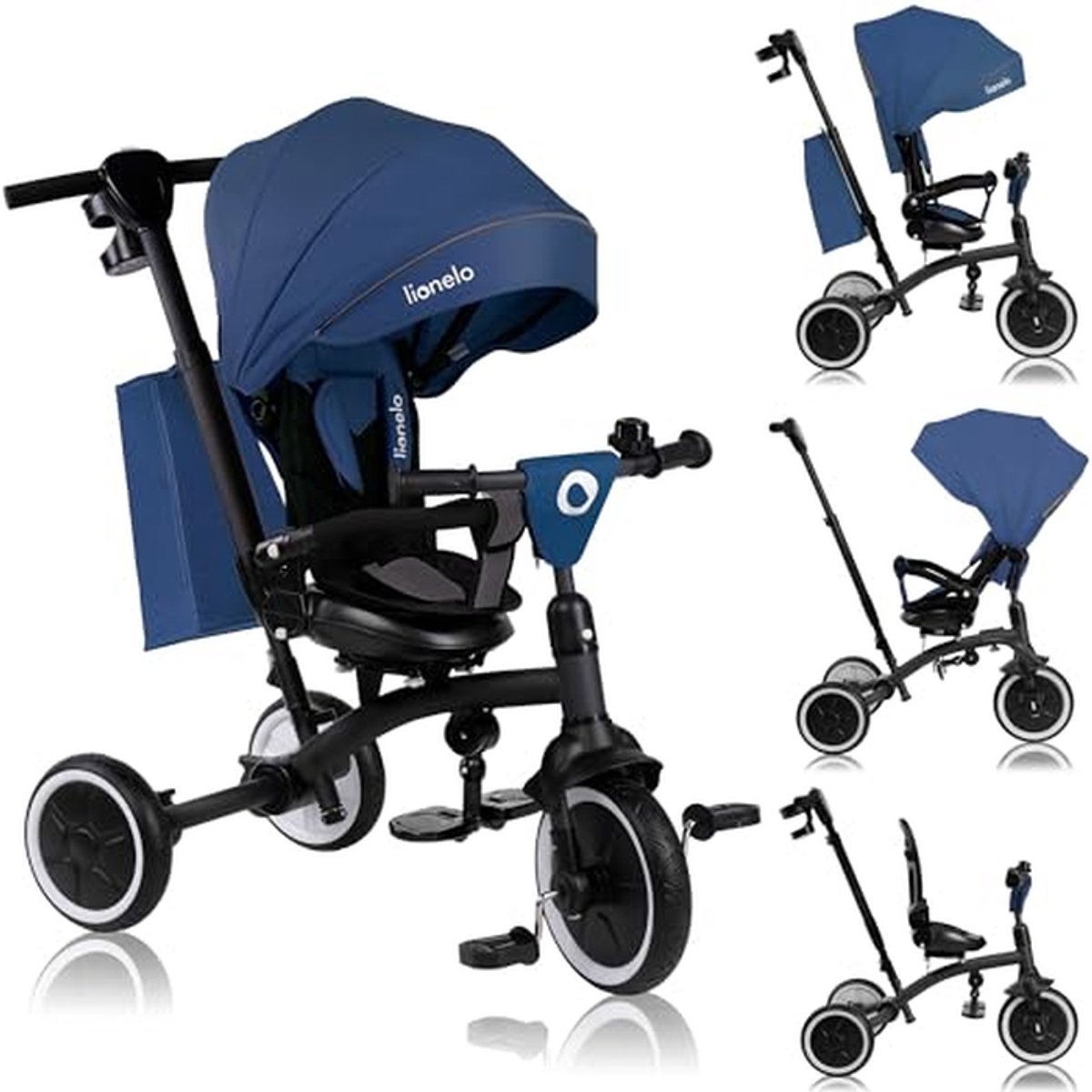 Multifunctionele Kinderfiets 2-in-1 met Draaibare Zitting voor Kinderen van 9 Maanden tot 5 Jaar