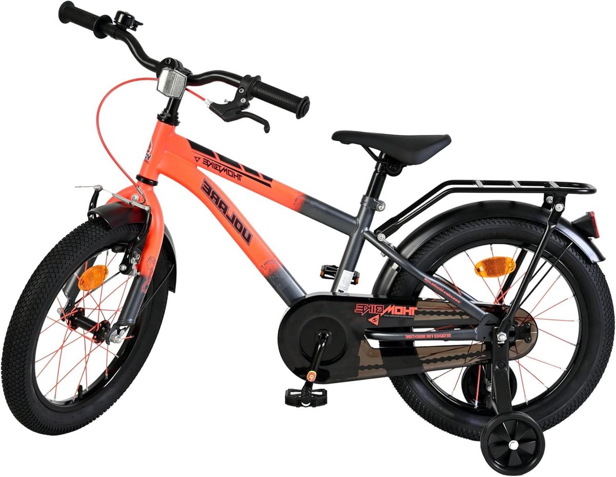 Kinderfiets Loopfiets Leren fietsen Veiligheidsremmen 16 inch Oranje grijs