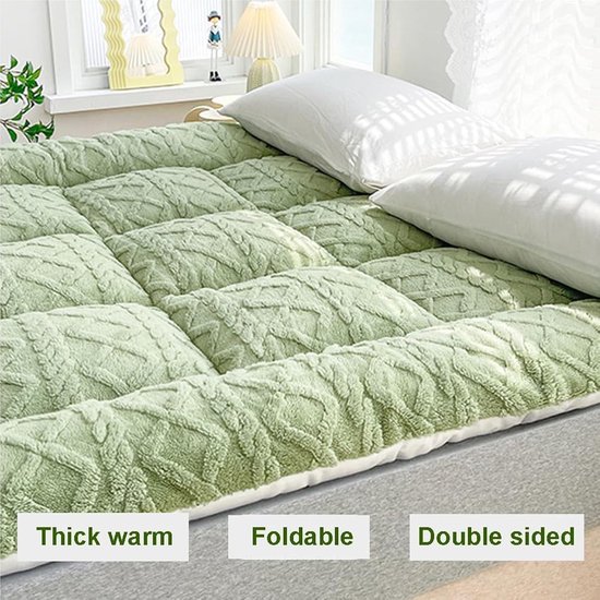 Opvouwbare Matras - Slaapmat - Comfortabel Slapen - Ergonomisch Ontwerp - 200x220cm - Wit — afbeelding 4
