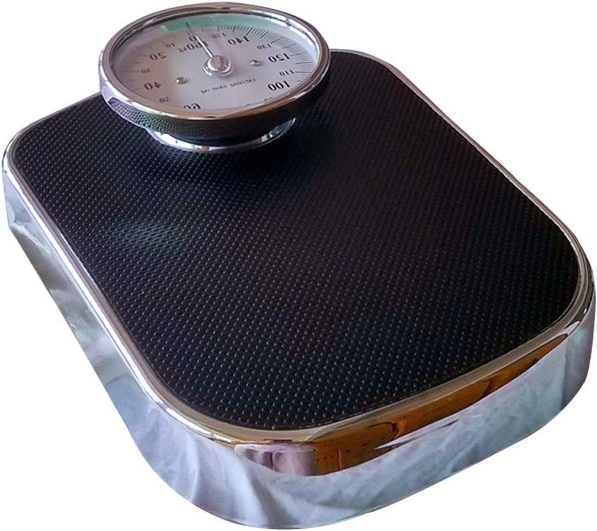 Analoge Personenweegschaal - Gezondheidsmeter - Gezondheid Monitoren - Geen Batterijen Nodig - 160 kg - Zilver