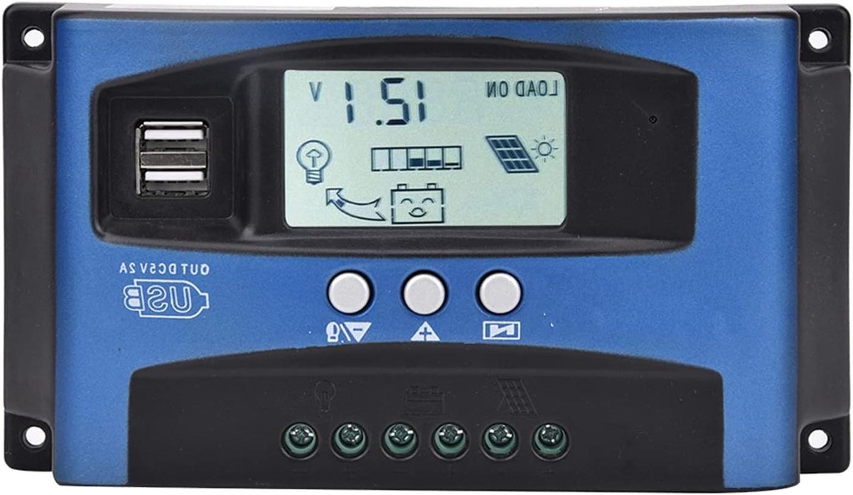 Zonne Laadregelaar - MPPT Regulator - Accu Opladen - Automatische Focus Tracking - 60A - Zwart