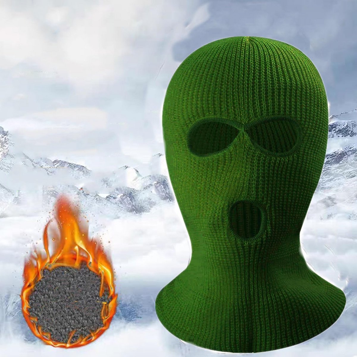 Warm gezichtmasker 4 stuks volledige bivakmuts winter winddicht