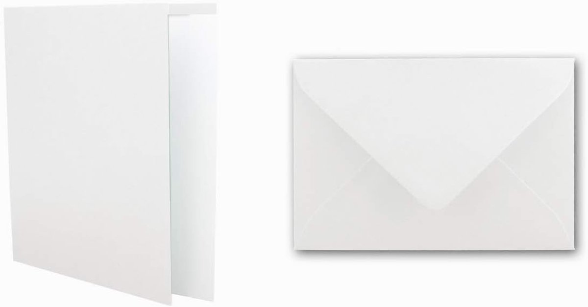 25 Luxe Blanco Uitnodigingskaarten Set in A6 Formaat met Enveloppen en Inlegvellen