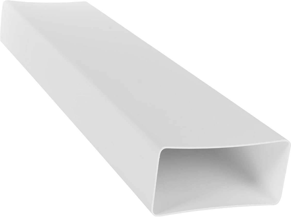 Vent Systems 110 x 55 mm 1.5 m long flat duct rectangular pipe connector for pipe connection, drain or inlet ventilation system, heating, cooling. 110 x 55 mm - 150 cm