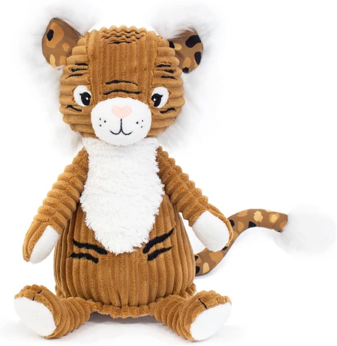 Pluche dier - Knuffel tijger - Spelen en knuffelen - Zacht en duurzaam - 33 cm hoog - Gevlekt
