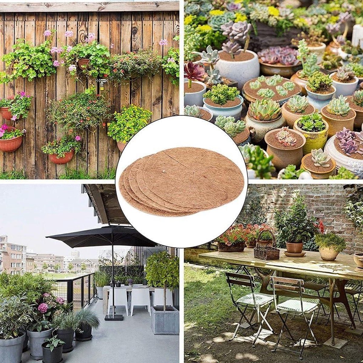 Vezel Boom Ring Mulch Disc Mat Onkruid Protector Mat voor Winter Bescherming Plant Cover Mat voor Planter Disc Emmer Cover Mat 1x1m Maat