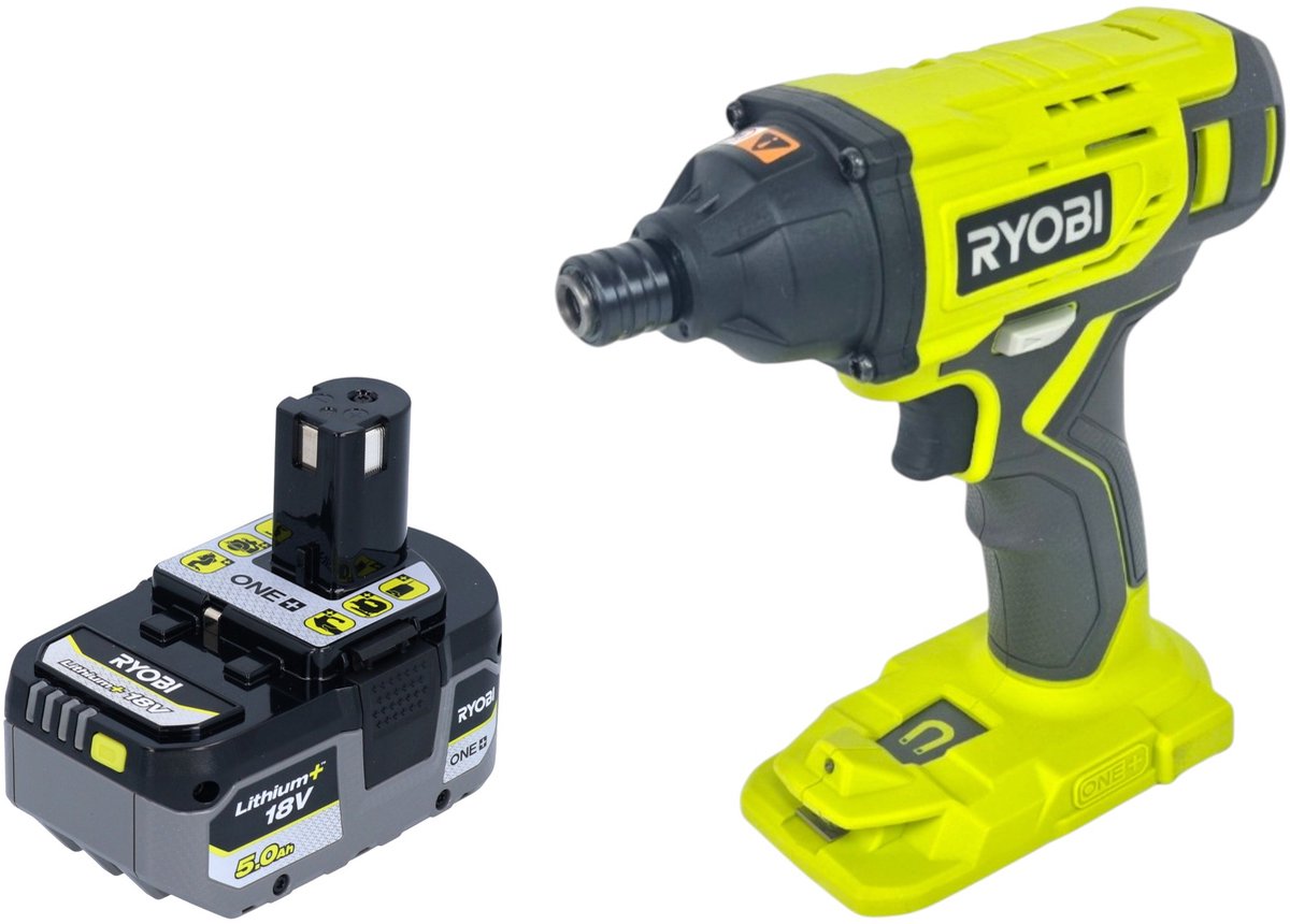 RYOBI R18ID2-0 accu-slagmoersleutel 18 V 200 Nm 1/4" + 1x accu 5,0 Ah - zonder oplader