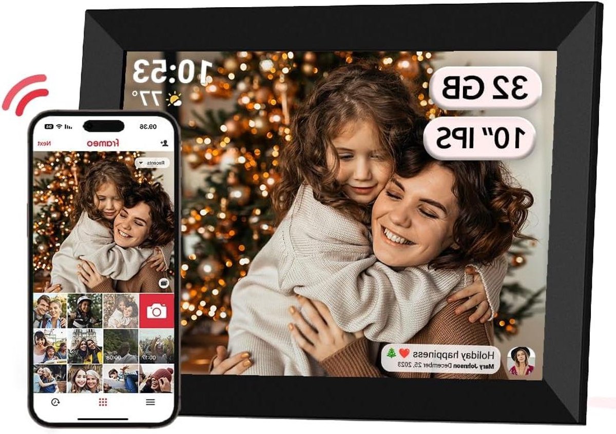 Digitale Fotolijst met Wifi - Fotolijsten - Frameo App - HD Kwaliteit - display