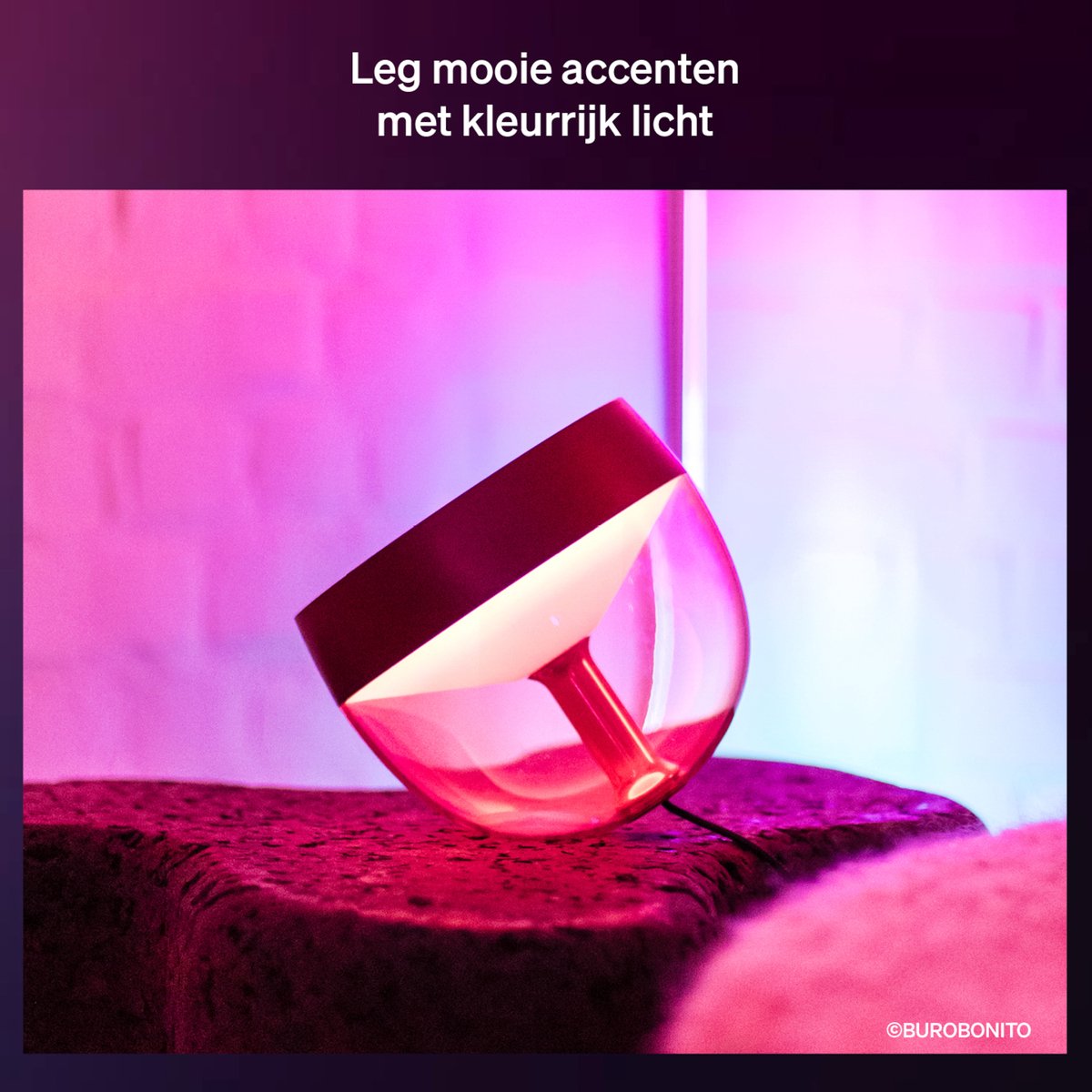 Philips Hue Iris tafellamp - wit en gekleurd licht - koper – foto 4