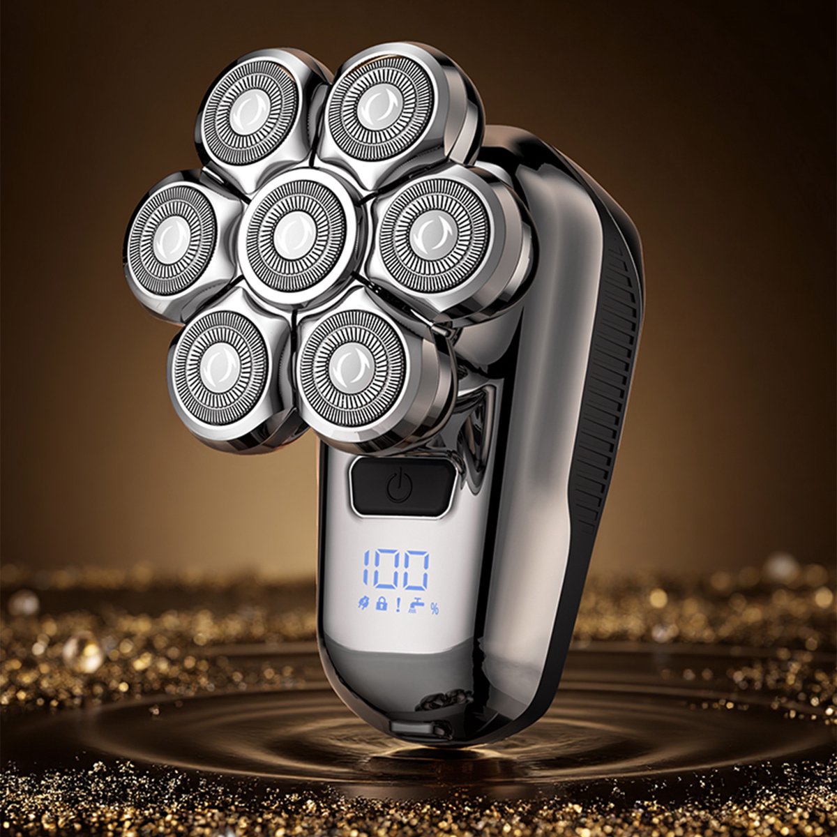 FloraGrace Scheerapparaten - Elektrische Scheerapparaat Voor Mannen - USB-C Oplaadbaar - IPX7 Nat En Droog - LED Display - Zilver