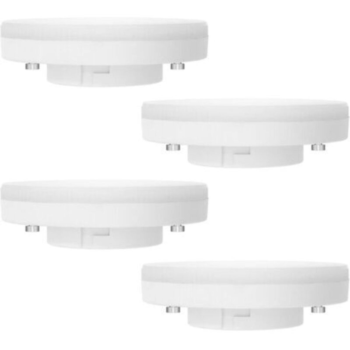 lamp-GX53 LED-lamp, 7 watt, 6000K koelwit licht, niet dimbaar, equivalent aan een 50-watt halogeenlamp. GX53 LED-spot, geschikt voor kasten en vitrines, 180° stralingshoek, 220V wisselstroom, 665 lumen, 4 stuks.
