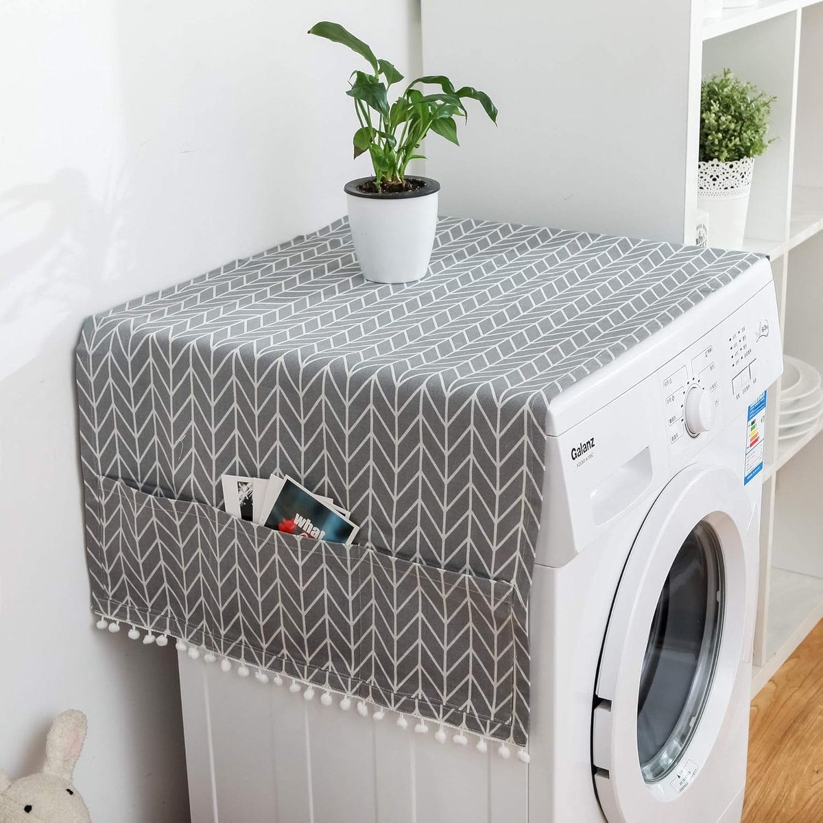1stuks - wasmachine beschermer - wasmachine overtrek - droge hoest -grijs - 55*130cm