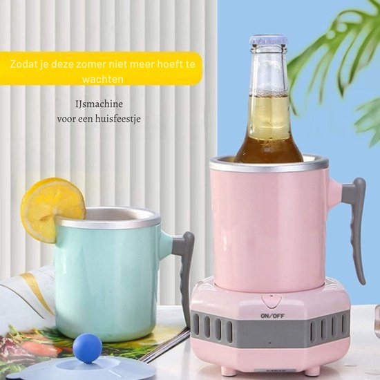Thuys - Mini IJsblokjesmachine - Draagbare IJsmaker - Dranken Koelen - Snel IJs Maken - Compact Formaat - Groen van Thuys — afbeelding 5