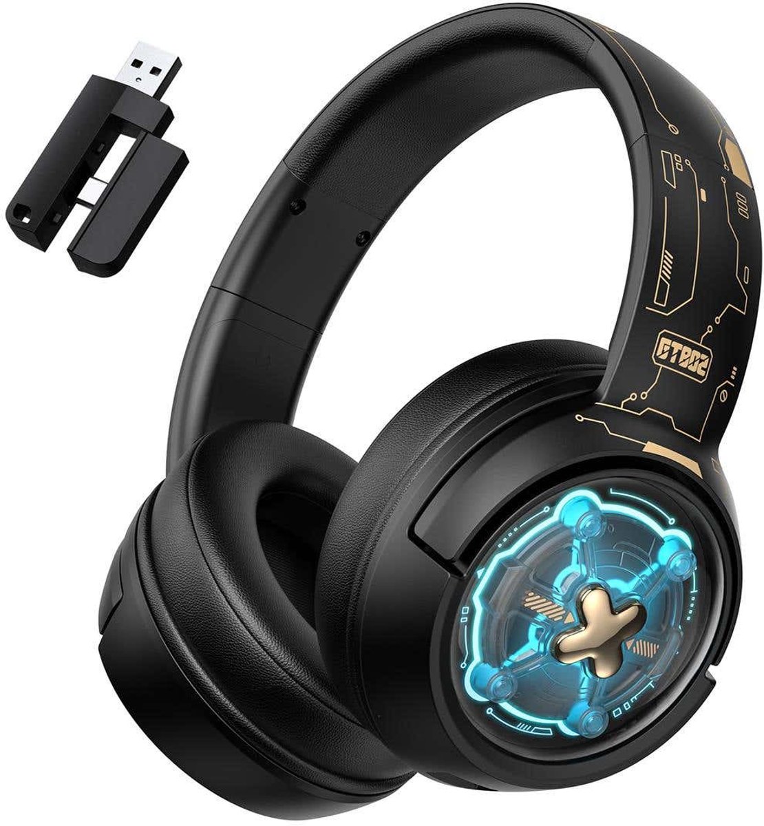 E-Lektron GT802 - Tri-mode koptelefoon - RGB-verlichting - 50 mm drivers