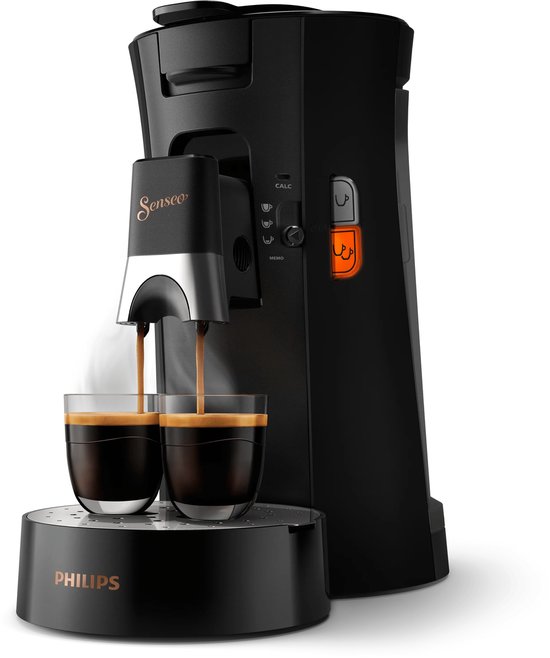 Philips Senseo Select Koffiepadmachine CSA240/60 - Keuze uit 1 of 2 Kopjes - Instelbare Intensiteit - Automatische Uitschakeling - Zwart