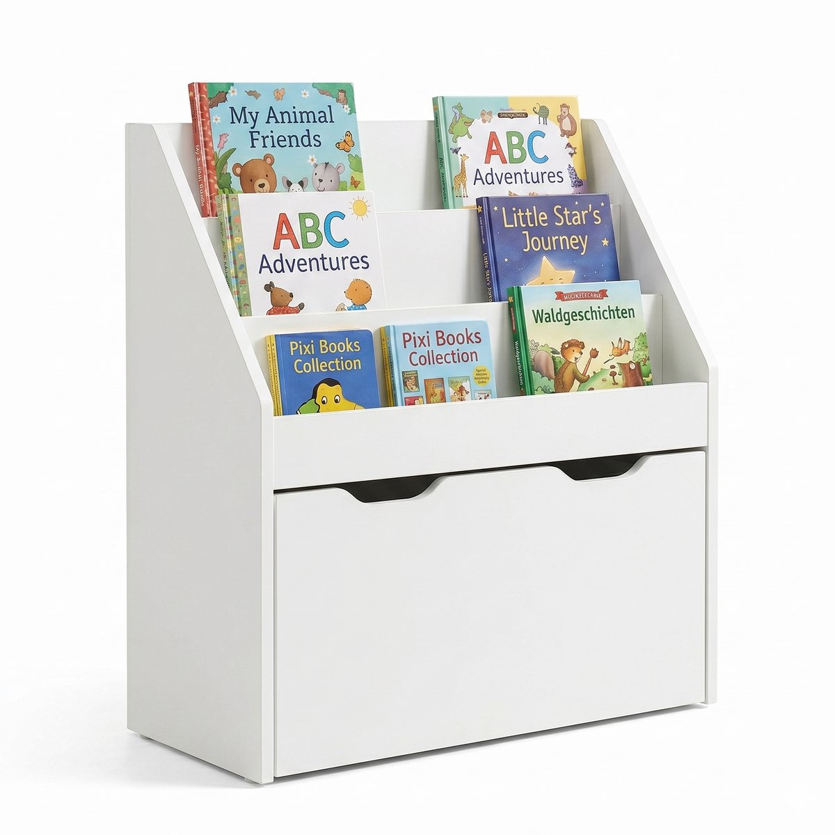 Kinderrek Sirlstalo op wielen 70x63x30 cm wit [en.casa]