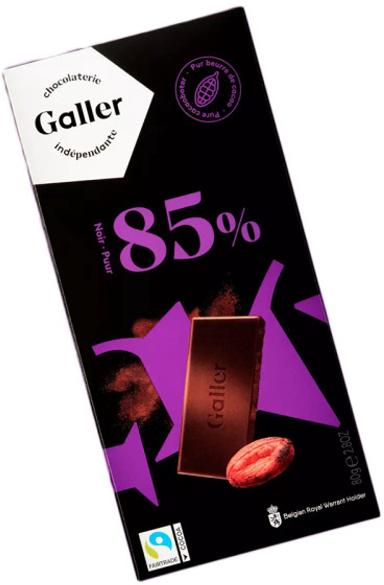 Chocolade tablet Galler Dark 85%, 80 g