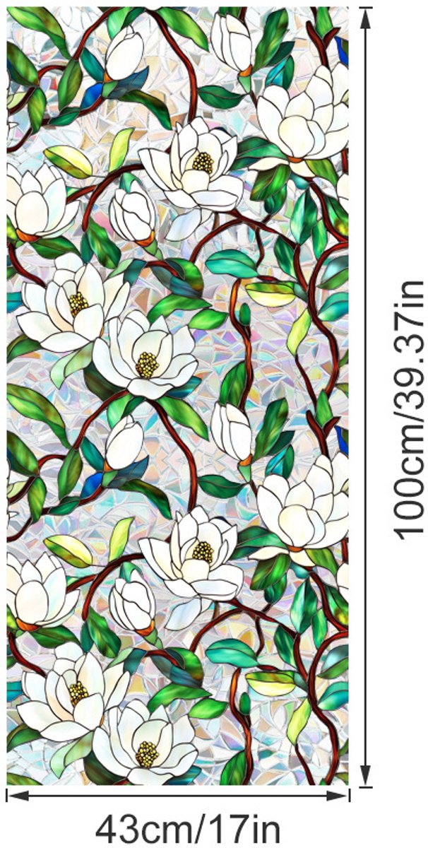 3D Regenboog Raamfolie- Anti-Inkijk - Isolerend & Zonwerend - 43x100cm – Statisch - Prisma Bejuweled EffectXCBL155
