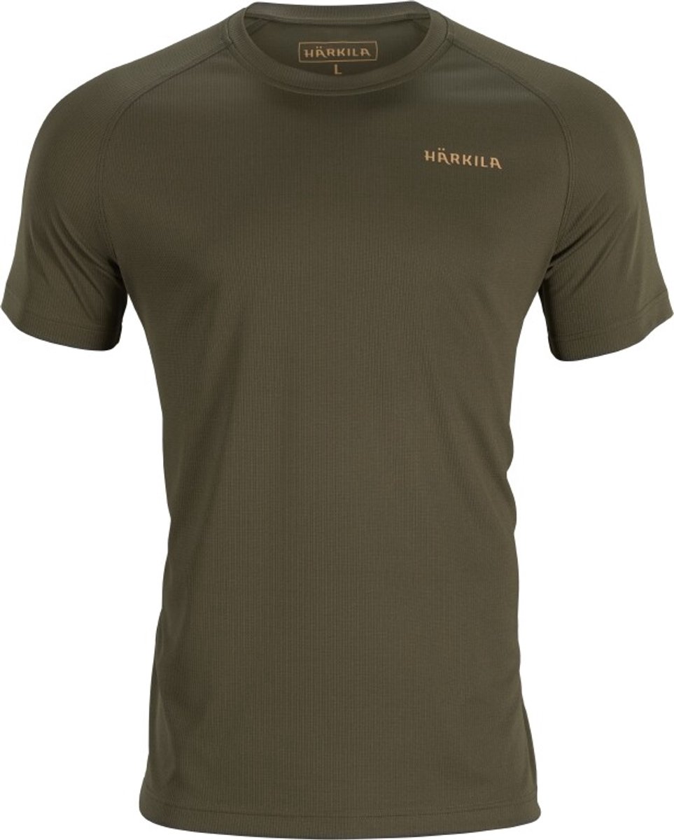 Härkila Trail S/S t-shirt Scandinavische shirt Jachtshirt Outdoorshirt Anti-teek Anti-mug Anti-insect korte mouwen Cypress