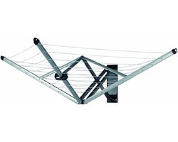 TIM® Wanddroogrek Inklapbaar - Wanddroogrek - Zilver - 184cm x 182cm x 109cm; 5.49 kg