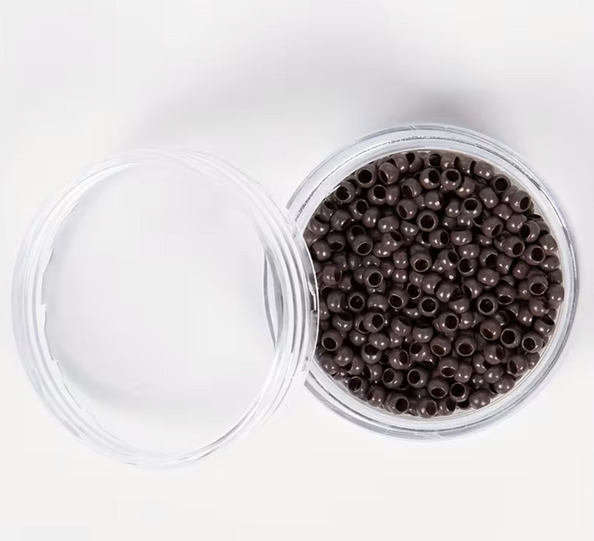 Microringen - met Siliconen - Haar Extensions - Bruin - 2,5x1,5x2 mm - 1000 stuks