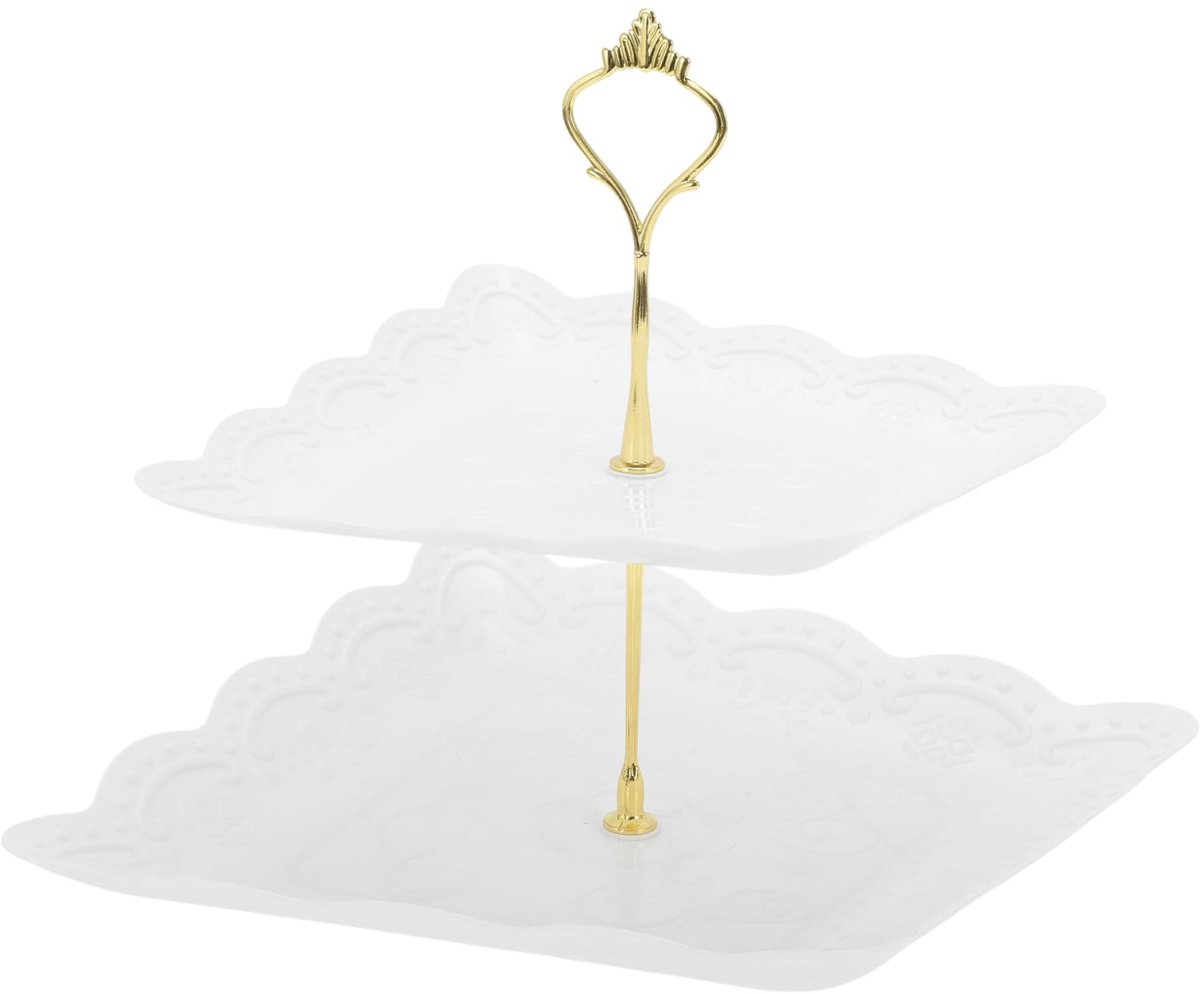 Dailygoods - Dessertstandaard met 2 Niveaus voor Cupcakes en Donuts
