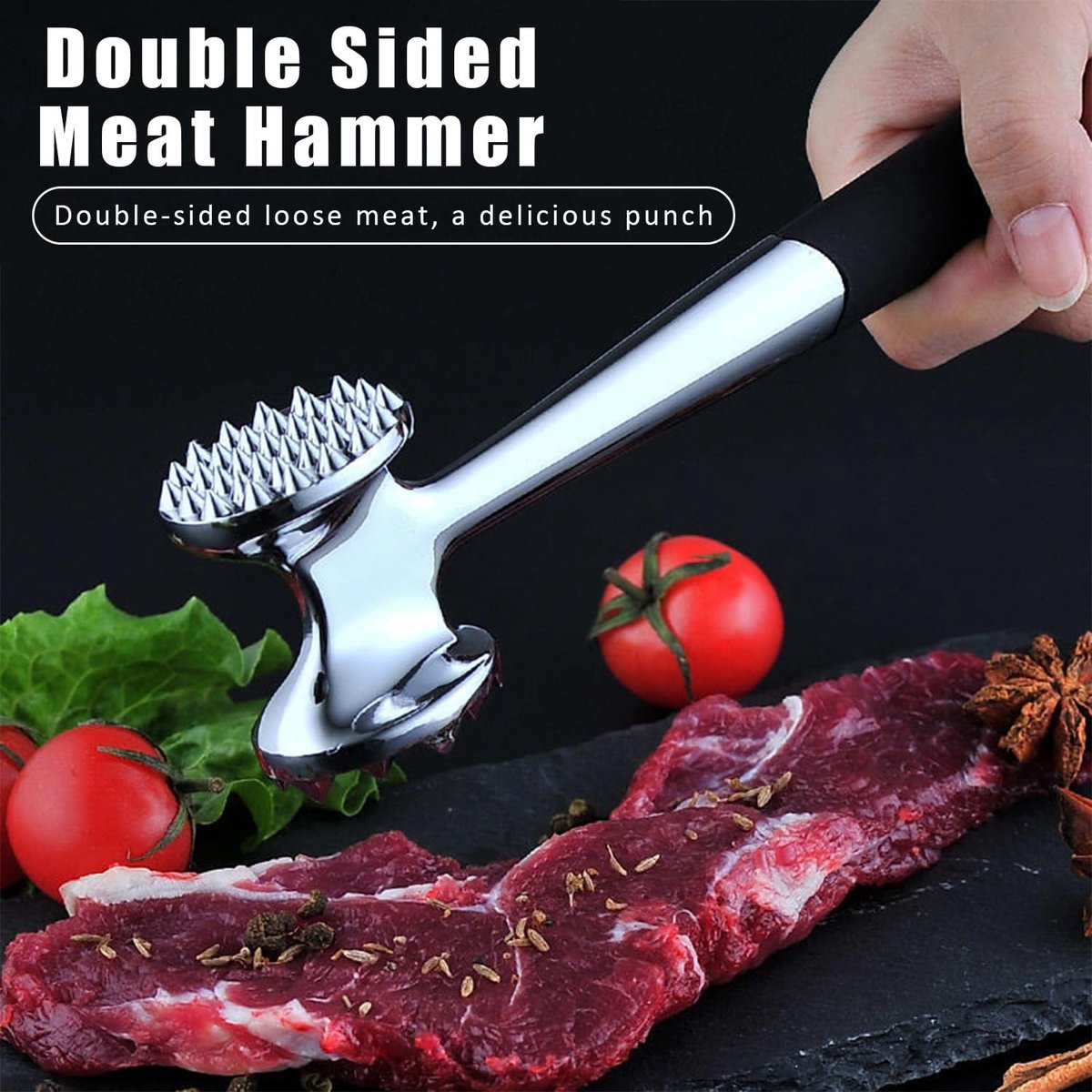 Dailygoods - Heavy Duty Steak Hammer voor Vlees Tenderizing