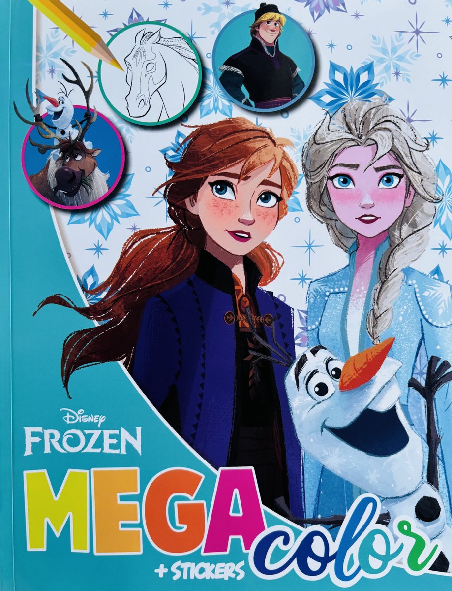Disney Frozen kleurboek - Frozen kleurboek met stickers - Frozen kleurboek - Disney kleurboek meisjes - Knutselen meisjes - Elsa en Anna kleurboek