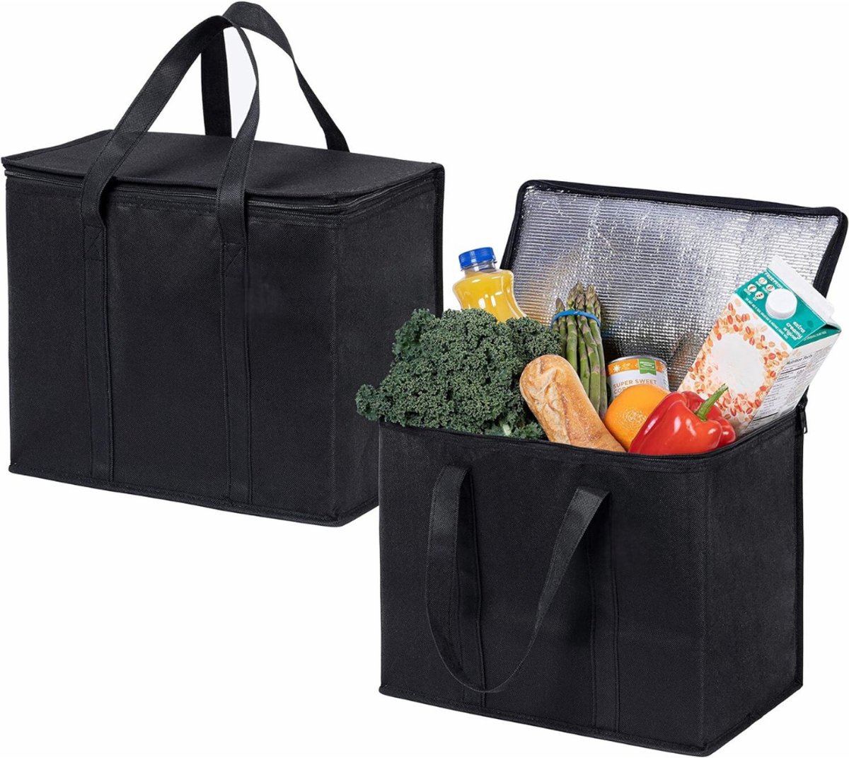 TIM® Bezorgtas - Pizzatas - Delivery box 29 Liter - Bezorg tas Rugzak - Fiets box - Bezorgtassen - Thermobag - Thermotas - Thermo tas – Koeltas - Warmhoudtas - Warmhoud tas - Zwart - 22cm x 40cm x 33cm