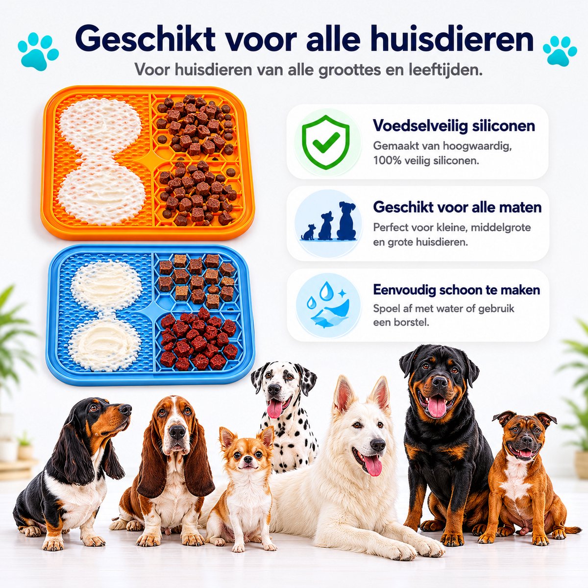 BOTC Likmat Hond met Silicone spatulas - Blauw /Geel thumbnail 2