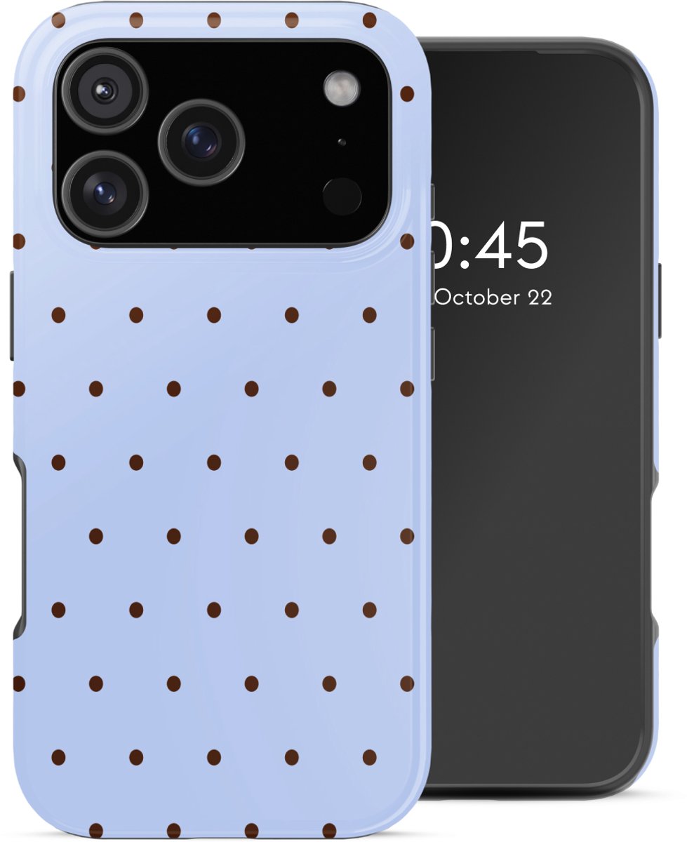 Selencia Hoesje - Geschikt voor Apple iPhone 17 Pro - Backcover - Happy Dots Digital Sky