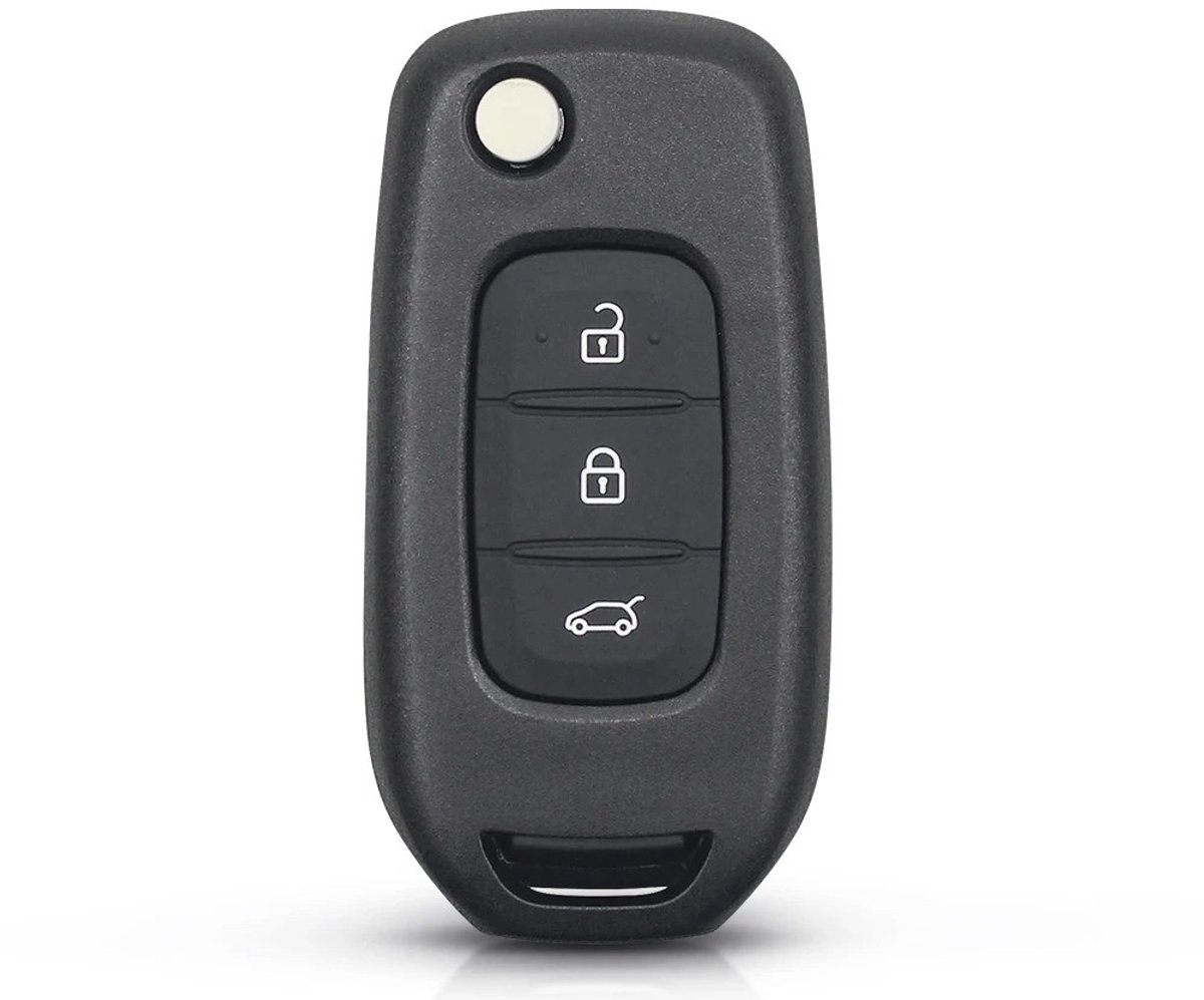 XEOD 3 knops klapsleutel - Complete sleutel - Met electronica - Geschikt voor Renault - 4A - 1 stuks