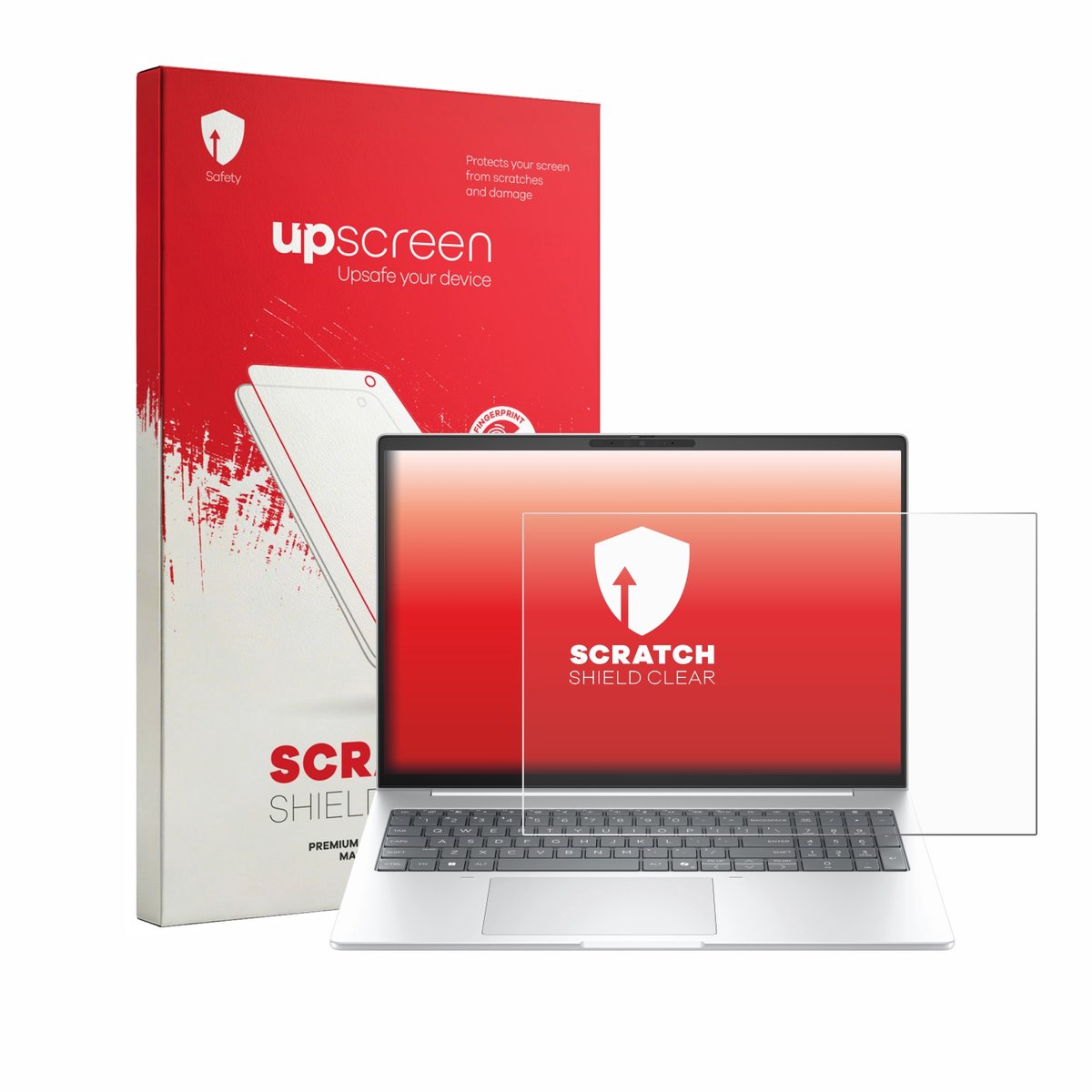 upscreen - Screenprotector voor HP EliteBook 8 G2i 16" - Folie Beschermfolie transparant